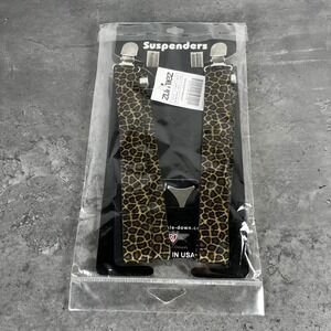 Buckle-Down Leopard Print Suspenders Mens Womens Clip-On Y-Back SP-W31202 NEW